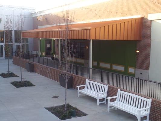 Commercial Outdoor Living Space Under This Exposed Metal Roofing