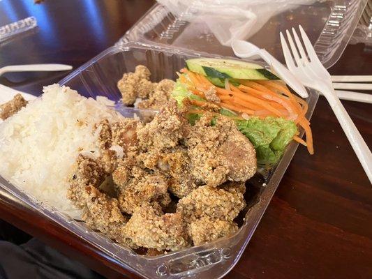 Chicken n rice plus salad