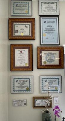 Degree, licenses, and qualifications