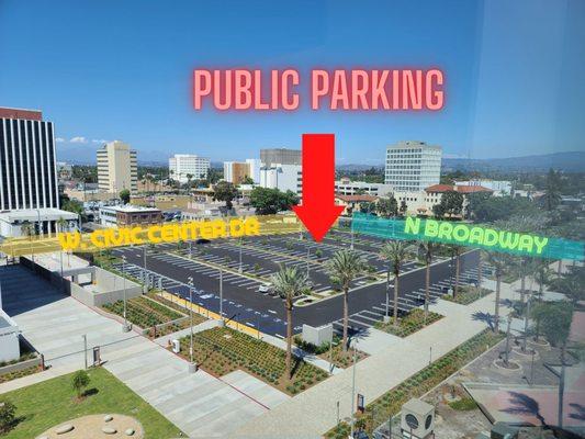 More parking available at our new P4 / County Administration North Surface Parking Lot at the corner of W Civic Center Dr. & N Broadway