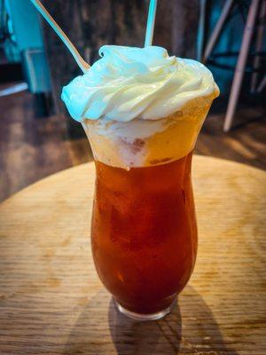 Whipped goat cheese thai tea kava cocktail