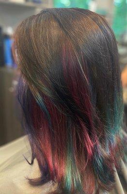 Beautiful Foil using GOLDWELL ELUMEN, Hair by Jordan