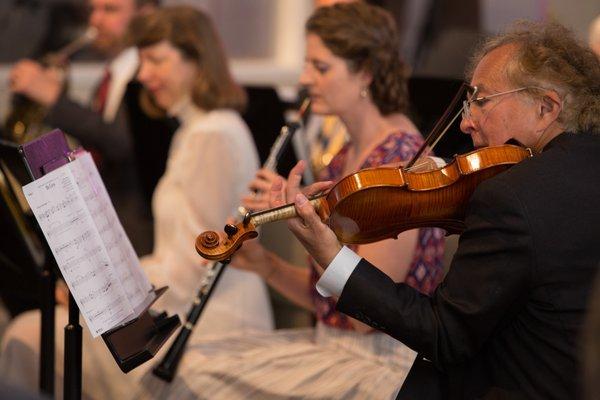 Columbia Orchestra playing during worship service