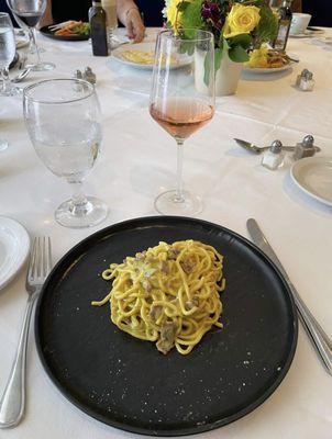 Tagliolini Zafferano Alla Carbonara