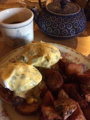 Mediterranean Crab Cake Benedict