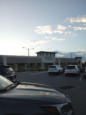 Outside store beautiful sky above very clean store inside