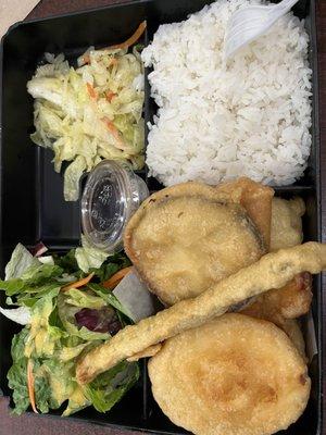 Vegetable tempura plate $11.99 as of 11.20.22