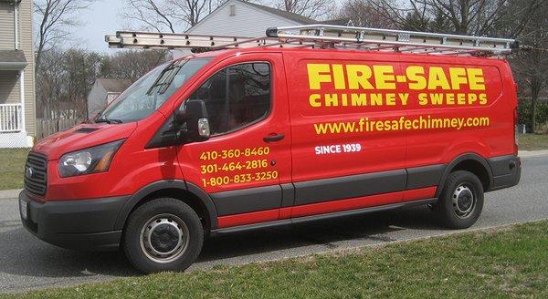 Fire-Safe Chimney Sweeps service vehicle