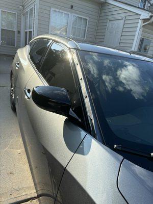 The Front Windshield Outer Pillar Trim Molding Passenger Side of my 2020 Maxima was ripped off due to the car wash's equipment malfunction.