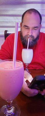 Authentic  Cuban Shakes! Mamey & Guanabana. Thick, Tasty, & Just the Right Amount of Sweetness. We had 2 of each!!!