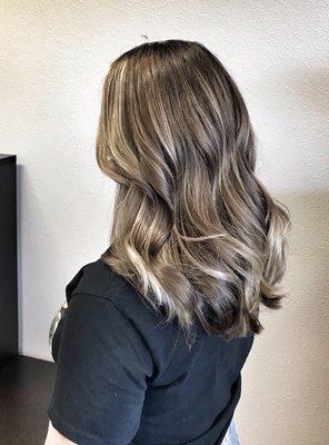 Hand painted balayage