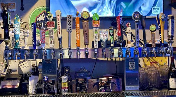 Good selection of beer on tap