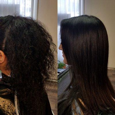 Keratin smoothing treatment