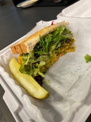 Curried chicken sandwich