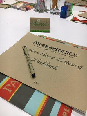 Creative hand lettering class $30