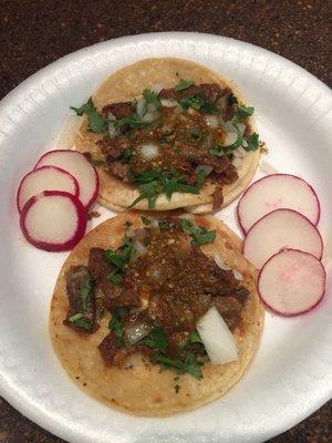 Crispy tripe tacos