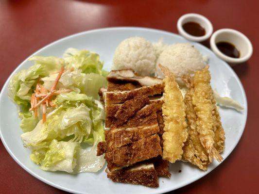 Chicken Katsu & Shrimp Tempura for dinner! $16.99