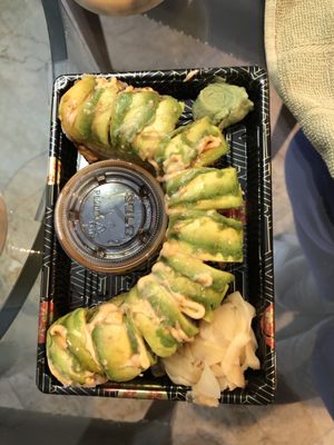 The Green Dragon Roll - Looked really good but only average taste