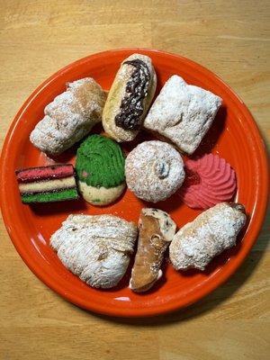 Mix of cookies and mini pastries