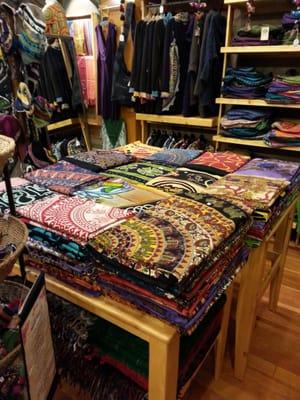 Tapestries, come in full or queen sizes.  Beautiful designs and patterns.