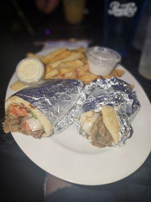 Gyro and fries