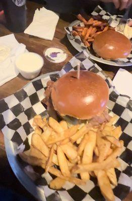 BLT Burger and a Pulled pork