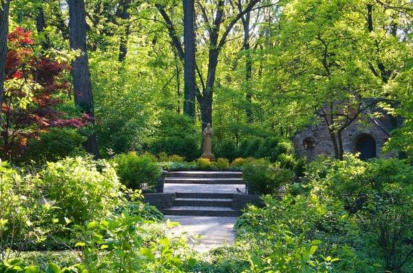 This is our chapel garden.