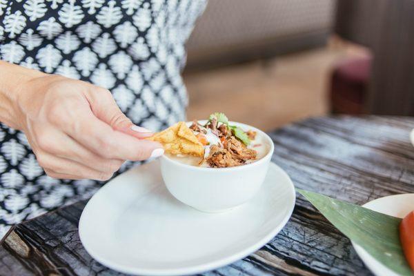 Queso Blanco with Brisket