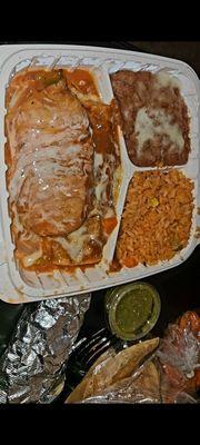 Enchilada and Chile Relleno Combination