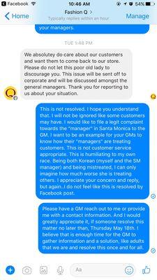 They PM and hey have wrote me. "Please do not let this poor old lady to discourage you" WHO SAYS THAT ABOUT THEIR EMPLOYEE....unbelievable.