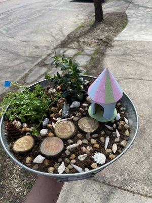 Fairy garden made at Heartfelt