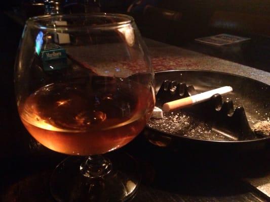 A Lagavulin and a smoke. I miss smoking in bars. This was quite a treat.