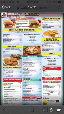 Full menus online