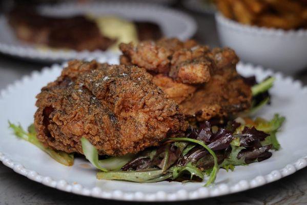 Duck fat fried chicken  : @andrewloves_