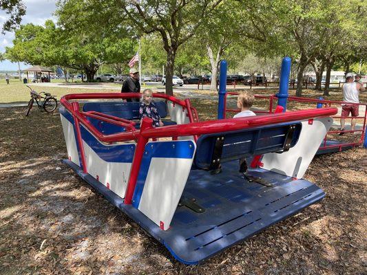 Rocker, Kids playground, R E Olds Park, Oldsmar, by Westchase, Tampa Bay