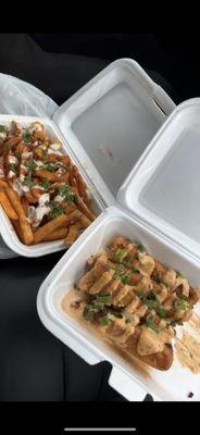 Jambalaya Egg Rolls and Bourbon Ranch Fries