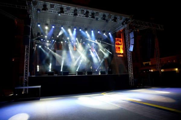 Large stage with lighting and effects