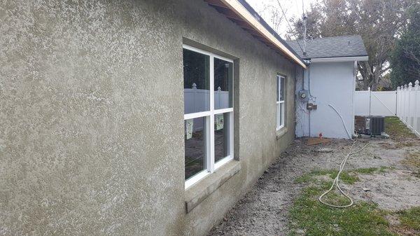 Project for Stucco in exterior part of home.