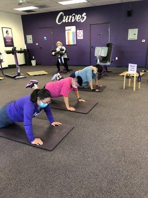 Push-ups helps improve upper body strength!