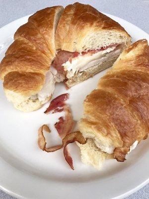 Turkey bacon Brie croissant