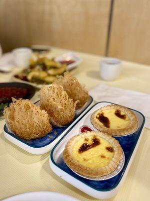 Deep Fried Taro & Baked Portuguese Egg Tart