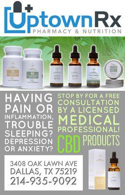 We carry a professional brand of full spectrum CBD products in our pharmacy.