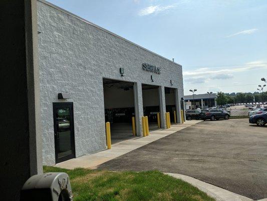 New service center entrance