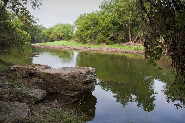 The Arbor has trails on our private waterfront on the San Gabriel river