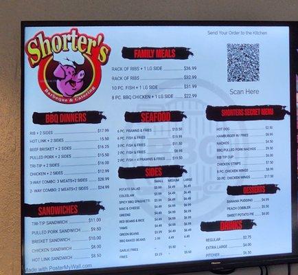 Updated menu