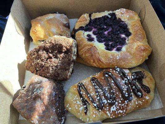 The blueberry danish and chocolate croissant were my favorite!