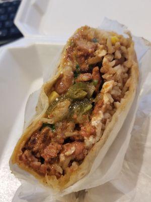 Al pastor.....yum....these burritos are huge and amazing!