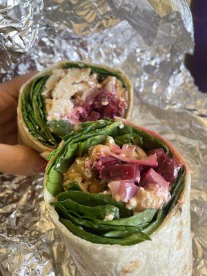 Sweet Beet Wrap plus extra chicken