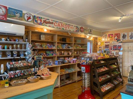 Inside candy shop!