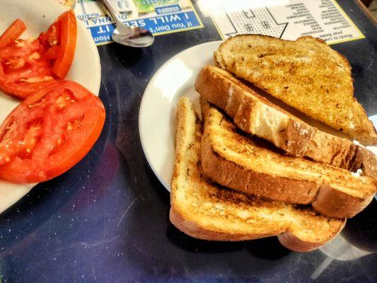 Tomatoes and toast